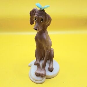 1973 Wilton Dog Cake Topper 2.5" Chicago Plastic Vintage